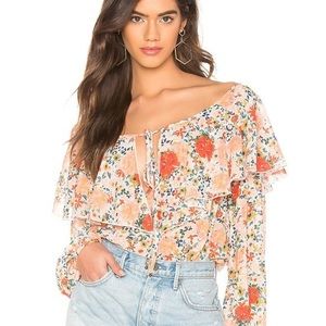 FREE PEOPLE Say It To Me Floral Bodysuit